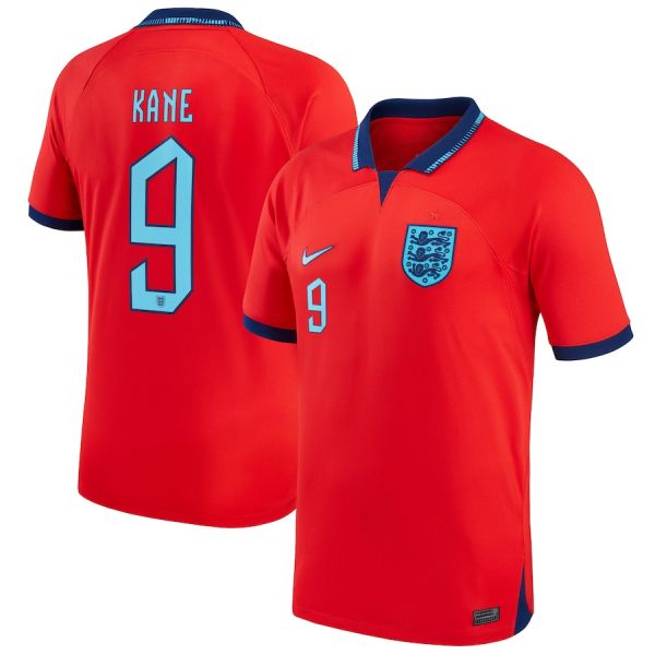 KANE #9 England 1:1 Away Red Fans Jersey 2022/23