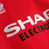 1983 M Utd Home Red Retro Long Sleeve Soccer Jersey