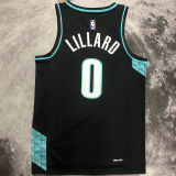 2023 Trail Blazerst LILLARD #0 Black City Edition NBA Jerseys