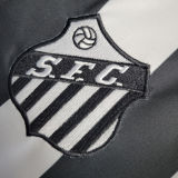 1958 Santos Black White Retro Soccer Jersey