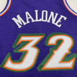 1996/97 Jazz MALONE #32 Snow Mountain Edition Purple Mitchell Ness Retro Jerseys 刺绣