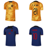 VIRGIL #4 NL1:1 Quality Away Blue Fans Jersey 2022/23
