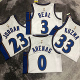 Wizards BEAL #3 White Retro NBA Jerseys