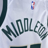 2023/24 Bucks MIDDLETON #22 White NBA Jerseys
