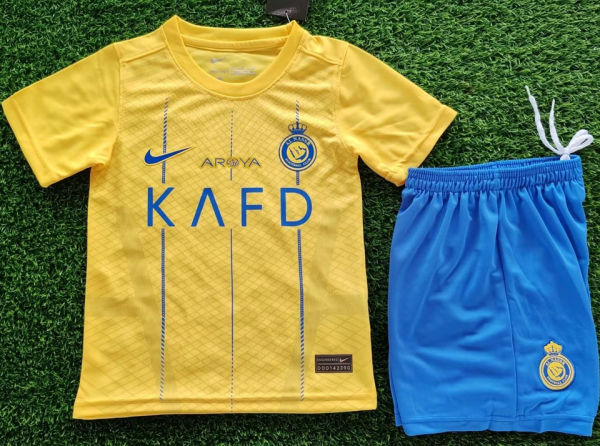 2023/24 Al Nassr Home Yellow Kids Soccer Jersey