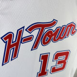 2023/24 Rockets HARDEN #13 White City Edition NBA Jerseys