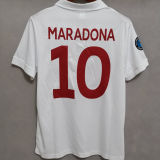 1987-88 Napoli Away White Retro Soccer Jersey