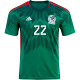 H. LOZANO #22 Mexico 1:1 Quality Home Green Fans Jersey 2022/23
