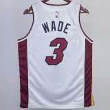 2023/24 Miami Heat WADE #3 White NBA Jerseys