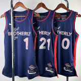 2023/24 76ers EMBIID #21 Sapphire Blue City Edition NBA Jerseys 热压