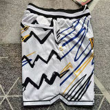Warriors White Four Bags NBA Pants
