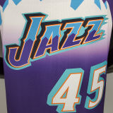 Jazz MITCHELL #45 Snow Mountain Edition Purple NBA Jerseys Hot Pressed