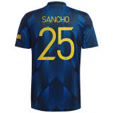 2021/22 M Utd 1:1 Quality Third Dark Blue Fans Soccer Jersey