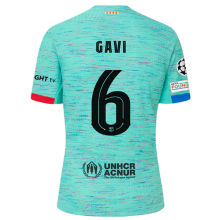 GAVI #6 BA 1:1 Third Blue Fans Soccer Jersey 2023/24 (UCL Font 欧冠字体)