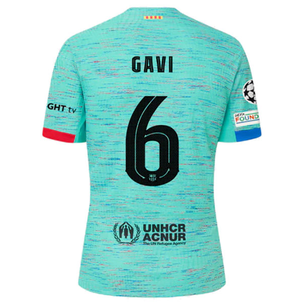 GAVI #6 BA 1:1 Third Blue Fans Soccer Jersey 2023/24 (UCL Font 欧冠字体)