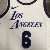 2023 Lakers JAMES #6 White City Edition NBA Jerseys