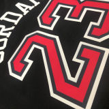 Bulls Jordan #23 Black NBA Jerseys Hot Pressed