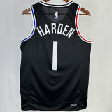 2023/24 Clippers HARDEN #1 Black NBA Jerseys