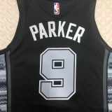 Spurs PARKER #9 Black NBA Jerseys
