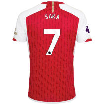 SAKA #7 ARS 1:1 Quality Home Fans Jersey 2023/24 (League Font)