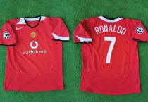 RONALDO #7 M Utd Home Retro Jersey 2004/06 (Have UCL Patch 带1个欧冠球 UCL Font 欧冠字体 )