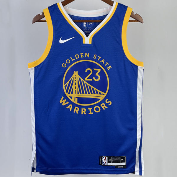 2023/24 Warriors GREEN #23 Blue NBA Jerseys