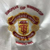 1991 M Utd Away White Retro Soccer Jersey