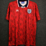 1994 England Away Red Retro Soccer Jersey