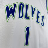 2023/24 Timberwolves ANDERSON #1 White Retro NBA Jerseys 热压