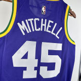 2023/24 Jazz MITCHELL #45 Purple Retro NBA Jerseys