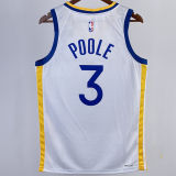 2023/24 Warriors POOLE #3 White NBA Jerseys