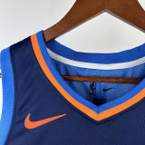 2023/24 KC Thunder GILGEOUS-ALEXANDER #2 Blue Stripe NBA Jerseys