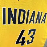 2023/24 Pacers SIAKAM #43 Yellow NBA Jerseys