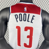 2023/24 Wizards POOLE #13 White Home NBA Jerseys
