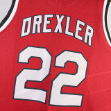 1983/84 Trail Blazers DREXLER #22 Red Retro NBA Jerseys 热压