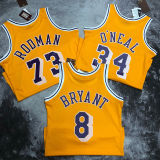 2023 Lakers RODMAN #73 Yellow Retro NBA Jerseys 热压