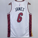 2023/24 Miami Heat JAMES #6 White NBA Jerseys