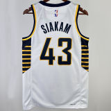 2023/24 Pacers SIAKAM #43 White NBA Jerseys