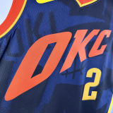 2023/24 KC Thunder GILGEOUS-ALEXANDER #2 Black City Edition NBA Jerseys