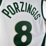2023/24 Celtics PORAIGIS #8 White City Edition NBA Jerseys