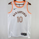 2023/24 Spurs SOCHAN #10 White City Edition NBA Jerseys
