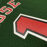 2008/09 Bulls ROSE #1 Retro Green NBA Jerseys热压