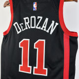 2023/24 Bulls DEROZAN #11 Black City Edition NBA Jerseys 热压