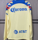 2023/24 Club America Home Yellow Long Sleeve Jersey