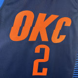 2023/24 KC Thunder GILGEOUS-ALEXANDER #2 Blue Stripe NBA Jerseys