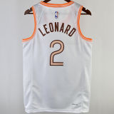 2023/24 Spurs LEONARD #2 White City Edition NBA Jerseys
