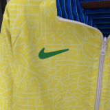 2024/25 Brazil Yellow And Blue Reversible Windbreaker 双面