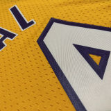 1999/00 Lakers ONEAL #34 Yellow Retro NBA Jerseys 热压