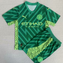 2023/24 Man City Goalkeeper Kids Soccer Jersey
