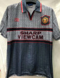 1995/96 M Utd Away Black Retro Soccer Jersey